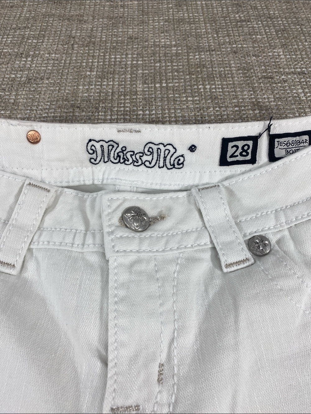 Miss Me White Boot Cut Jeans - Picture 2 of 16